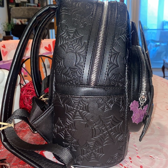 Loungefly Disney Mickey Mouse Spider Glow-in-Dark Backpack - Picture 6 of 13